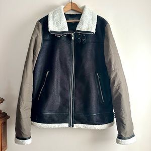 Slate & Stone‎ • Mixed Media Sherpa Moto Jacket